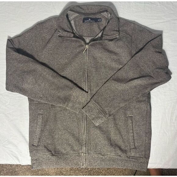 Rainforest Mens Full Zip Button-up Dark Gray Size Medium Jacket/Sweater - Picture 1 of 9